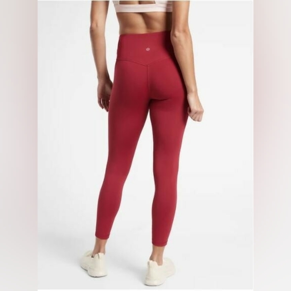 ATHLETA Elation Train 7/8 Tight Leggings Decadent Red Size Medium - Picture 2 of 7